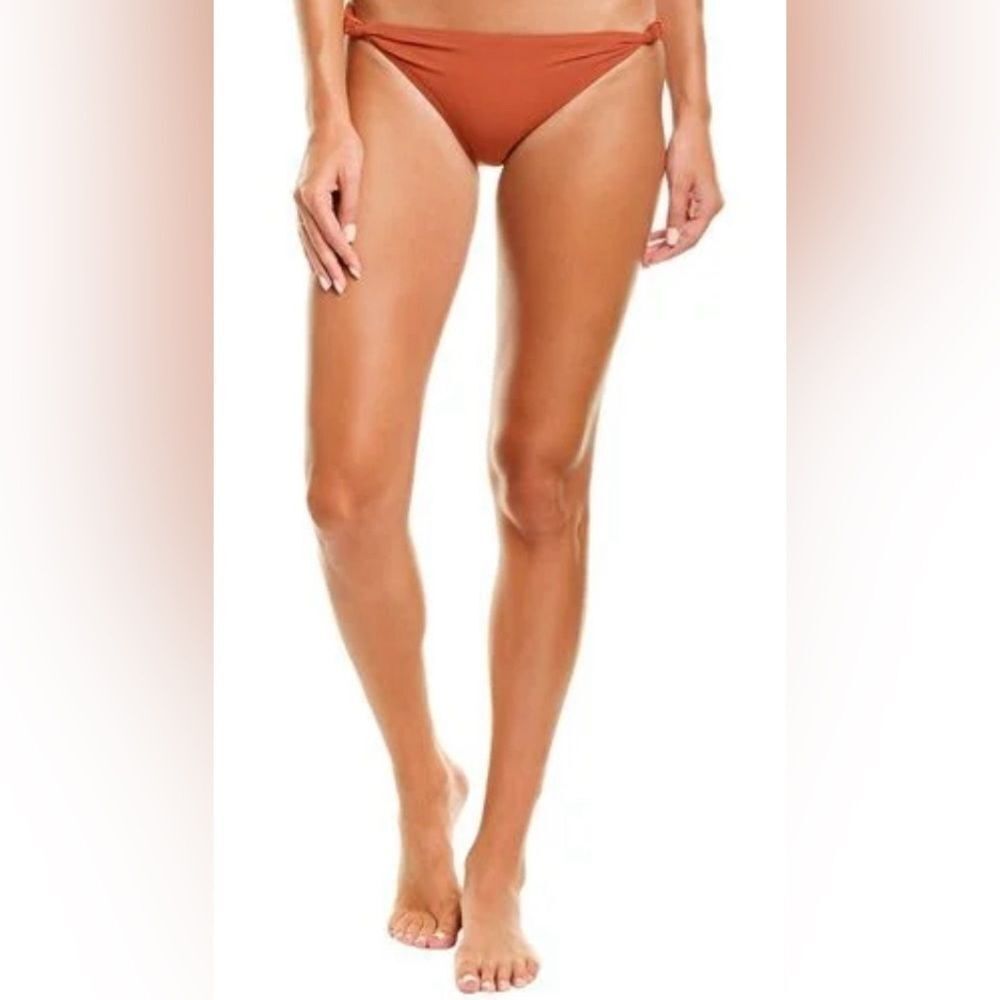 Tory Burch Women's Bathing Suit Solid Knotted Hipster Two Piece Bottoms Size L